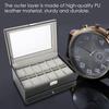 Double Layer PU Lther Wood Watch Holder, Watch Display Case Jewelry  Storage Box, Wristwatch Display Case for Rings rrings Bracelet Necklace 11.8 X 8.