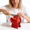 Tomato Slicer Holder Dishwasher Safe Fruit Slicer Tomato Holder with Firm Grip Vegetable Cutter with Multiple Dividers for Precise Slicing Tomatoes