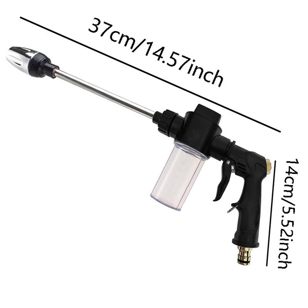 

High Pressure Hose Nozzle Ergonomic Handheld 360 Degree Adjustable Water Sprayer Garden Hose High-pressure Nozzle For Car Yard чорний