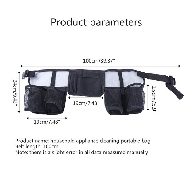 Multifunctional Belt Bag Portable Cleaning Tool Belt with Pockets Adjustable