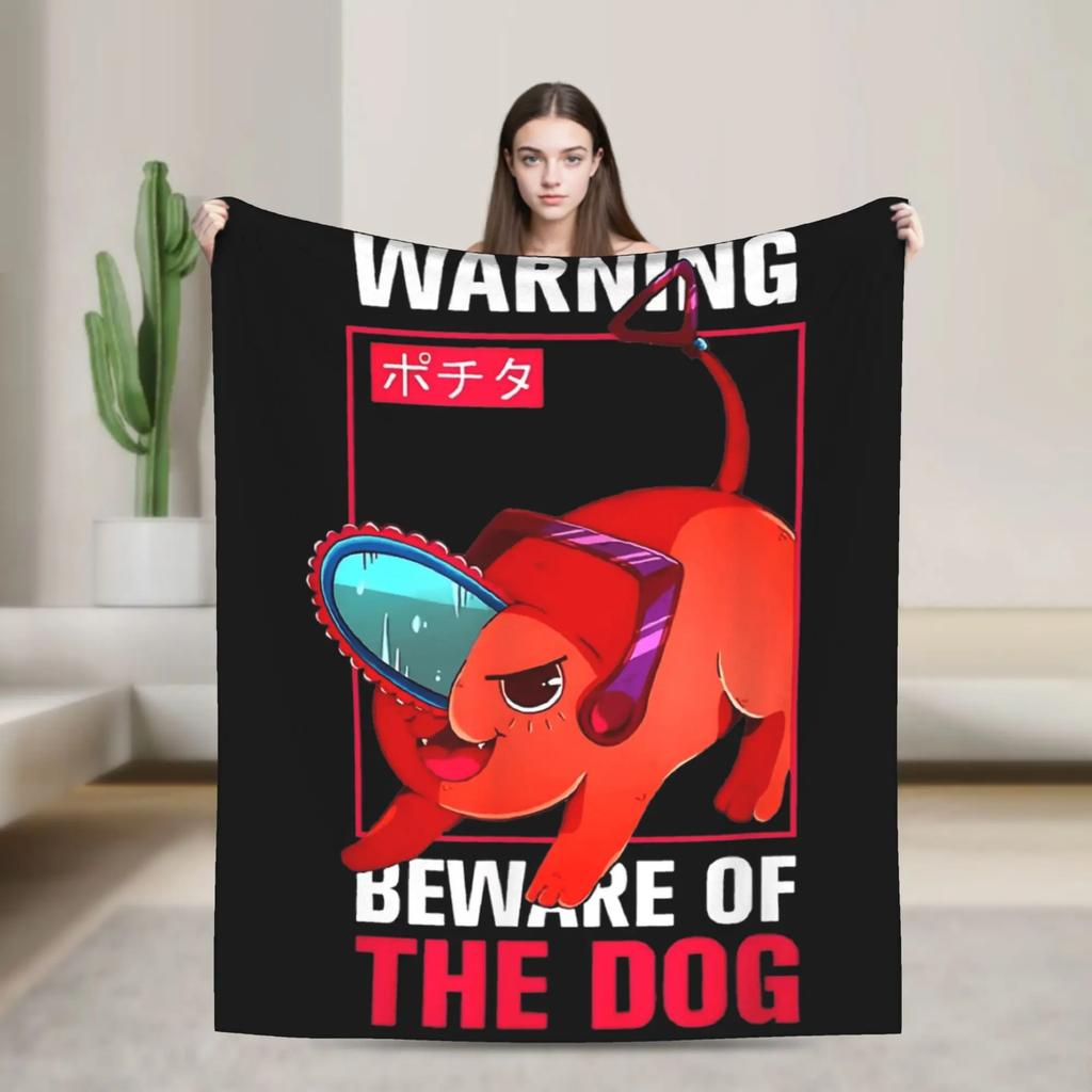 Chainsaw Man Anime Reze Plush Flannel Throw Blanket Soft Warm Bedspread for Living Room Students