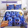 3-teiliges personalisiertes Bettwäsche-Set mit Cartoon-Motiv Grizzy und die Lemminge, Bettbezug mit Verschluss, Enthält 1 Bettbezug & 2 Kissenbezüge für alle Jahreszeiten, Schlafzimmer-Dekoration
