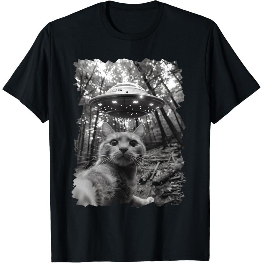 

Funny Cat UFO, Funny Alien Cat Selfie UFO for Cats Lovers T-Shirt XXXXXL чёрный