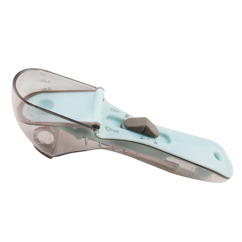 Plastic Measuring Spoon, Adjustable Measuring Spoon, Cup with Scale Kitchen Baking Tool Household Ounces