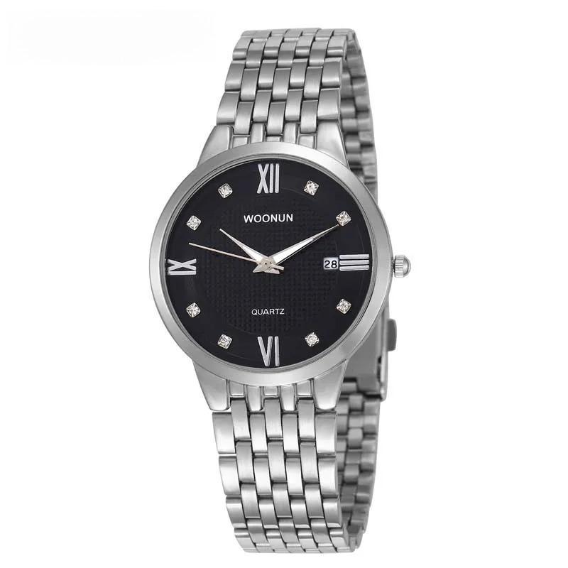 Famous Brand Watches Men Male Waterproof Shockproof Date Clock Silver Steel Quartz Watch Thin Men Watches Classic Hodinky
