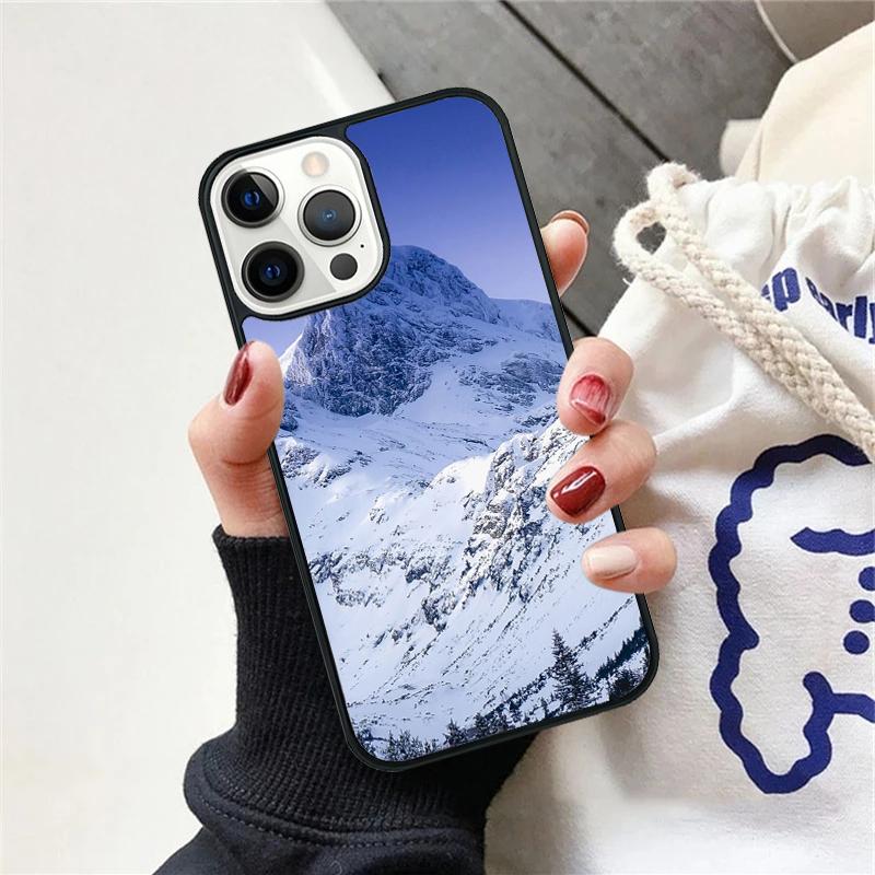 Snow Mountain Phone Case For iPhone 17 Air 15 16 Cover  11 13 14 Pro Max 12 Plus Max Fundas