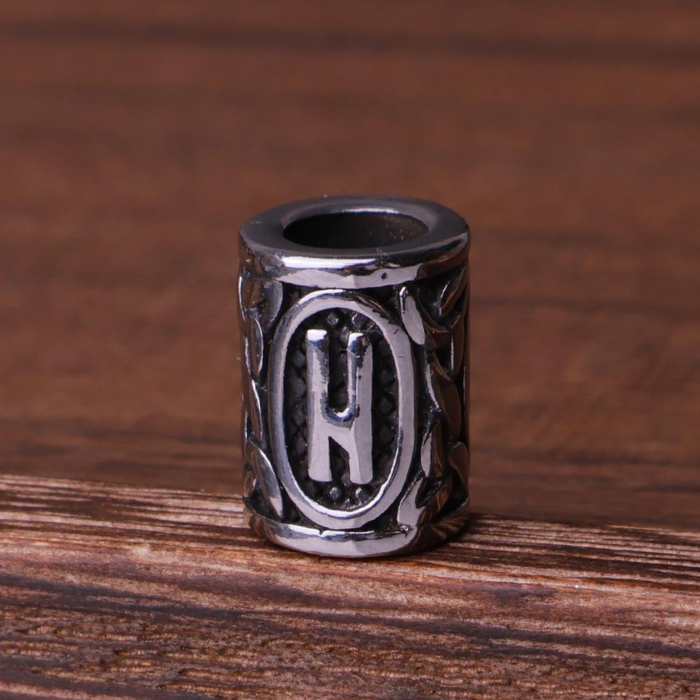 Nordic Viking Rune Titanium Steel Retro Beads