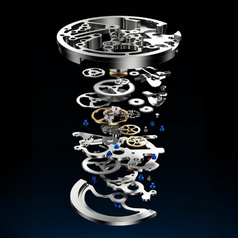 AILANG Watch Men's Mechanical Watch Full Automatic Men's Watch Waterproof New Hollow Founded Watch