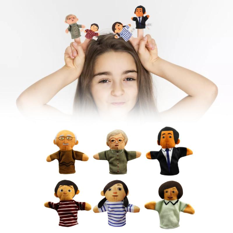 Adorable Family Character Plush Puppets For Interactive Storytelling And Playtime Fun