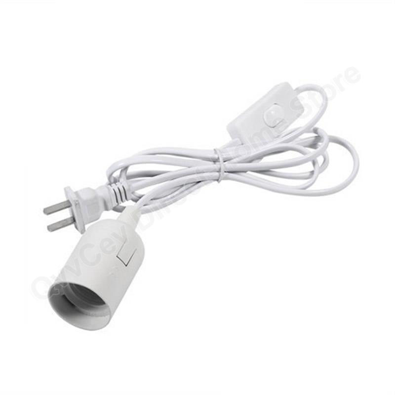 EU US Plug 1.8m Power Cord Cables E27 Lamp Base Holder With Switch Wire For Pendant Led Bulbs Fixture Hanglamp Suspension Socket