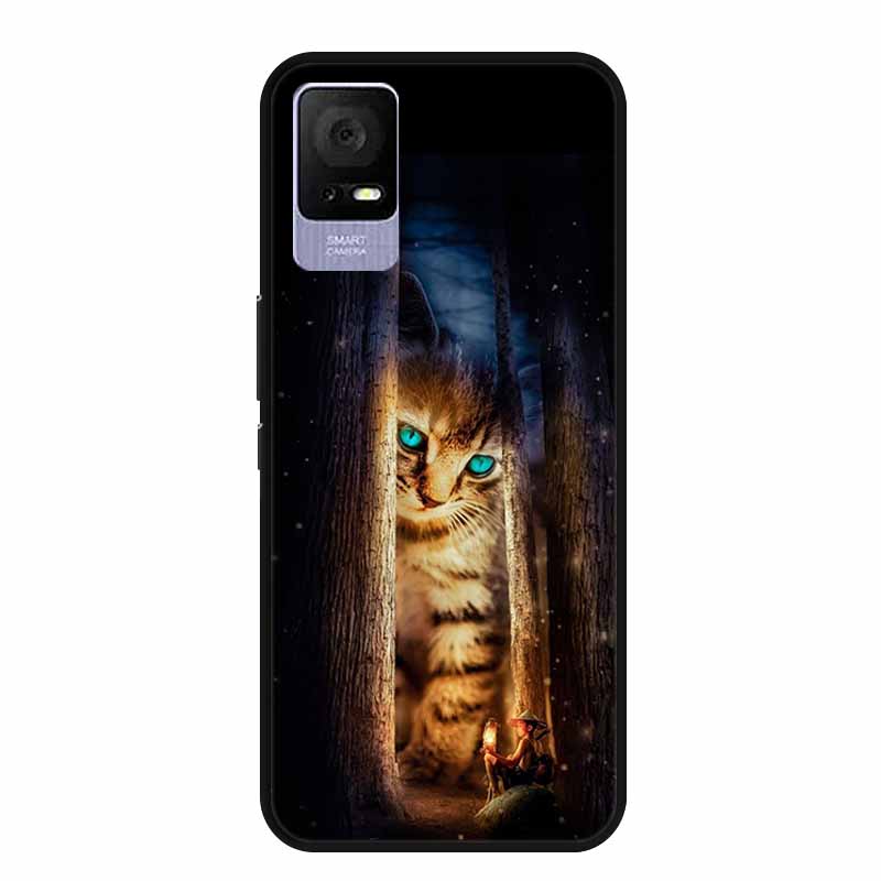 For TCL Ion V Case IonX Painted Cat Soft TPU Black Silicone Phone Cases for TCL Ion X Cover Fundas IonV Coques for TCLIonX Bags