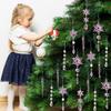 18-Piece Christmas Tree Decoration Set: Crystal Snowflakes & Icicle Ornaments