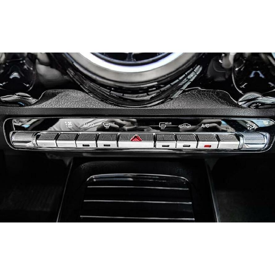 For Benz GLB - Aluminum Silver Central Console AC Button Cover Sticker