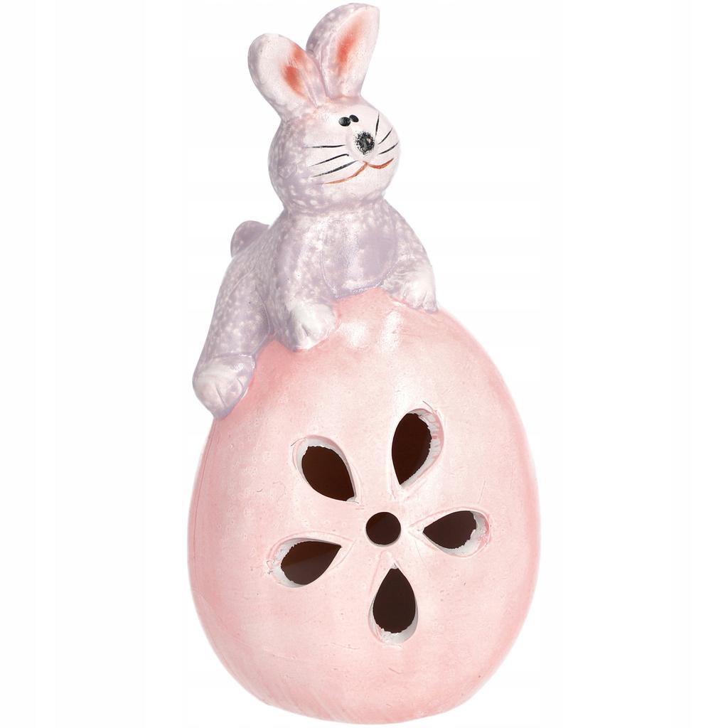 KADAX Easter Bunny Figurine On Egg Ceramic