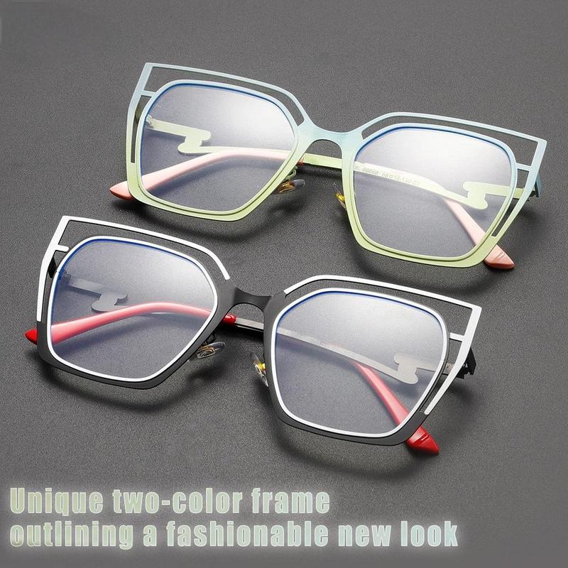 Blue Light Blocking Glasses Women Oversized Cat Eye Glasses Frame for Women with Non-prescription Lens Compuer Eyeglasses Frames