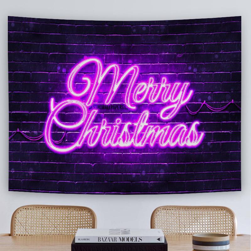 Customizable Christmas Backdrop Nordic-style Cross-border E-commerce Fireplace Tapestry Home Decor Photo Prop Hanging Cloth