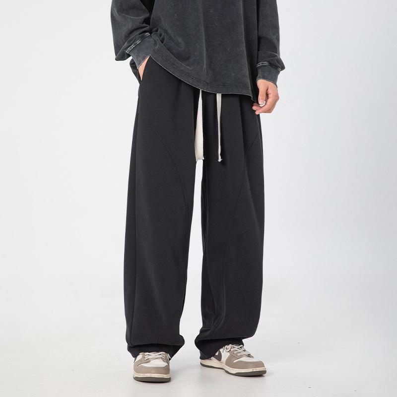 Herren Lockere Freizeit Hosen Frühling Herbst Kordelzug Hosen Patchwork Jogginghosen Drapierte Lange Hosen