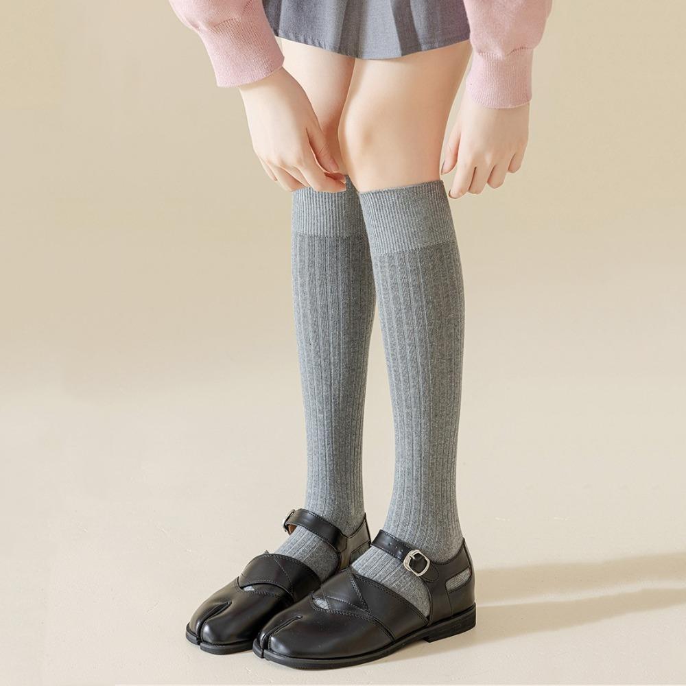 Knitted JK Calf Long Socks Knee High Separate Toe Socks All Match Mid-tube Stocking Women  Lolita