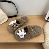 High-value cartoon Mickey thick-bottomed cotton slippers 2025 new sweet and cute foreign-style fluffy slippers
