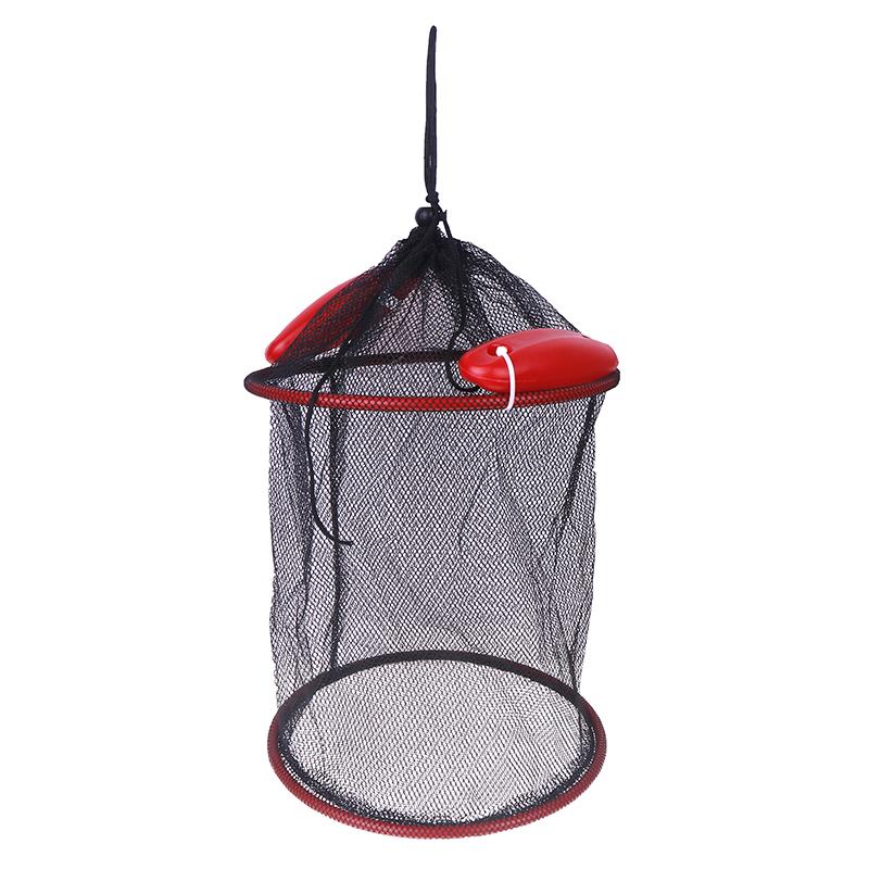 Portable Mesh Crab Fishing Net Crayfish Lobster Shrimp Trap Foldable Fish Cage Woven Fish Basket Network Trap Cage Tackle
