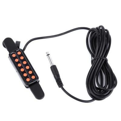 Captador de Som de Guitarra de 12 Furos Substituição de Captador de Guitarra Acústica com Cabo Transdutor de Guitarra Acústica Amplificador Duradouro