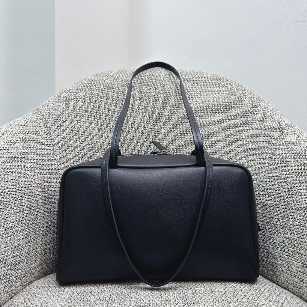 First layer cowhide astra bowling long handbag TR minimalist pillow bag shoulder underarm commuter bag women