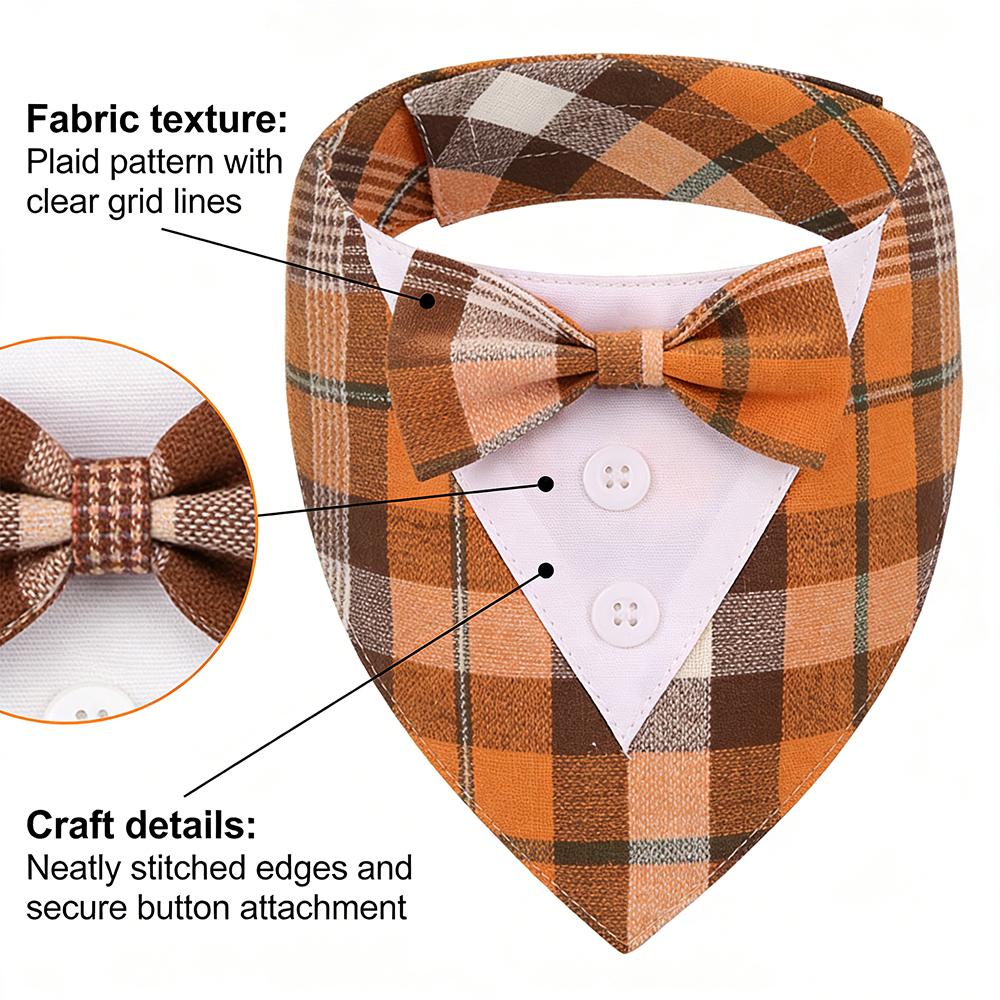 1pack Wedding Dog Tuxedo Bandanas Bow Tie Adjustable Dog Costumes for Small Dogs Pet Outfit Prince Wedding Attire Party Clothes