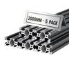 5PCS 2040 Aluminum Extrusion Profile, 78.74 Inch 2000 Mm, V Slot European Standard Anodized Linear Rail, High-Strength Extruded Aluminum Rail, for 3D