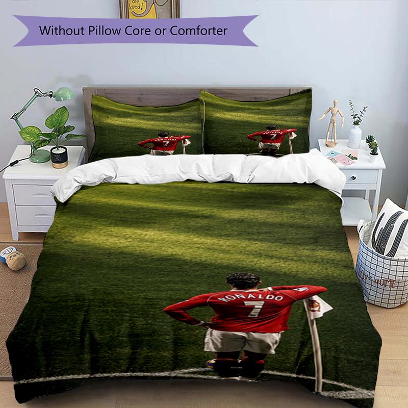 Ronaldo's Devil's Arrival Bedding Set, Breathable Duvet Cover with Pillowcases, Soft Bed Linen for Bedroom Home Decoration, Perfect Festival Birthday