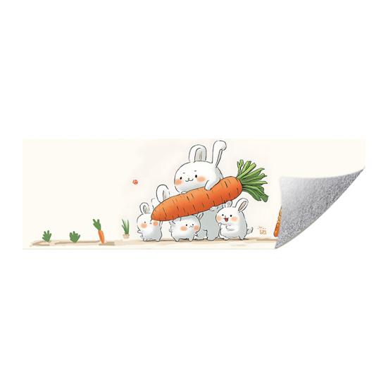 Oil Proof Wall Stickers Cute Bunny Carrot Waterproof Kitchen Decals