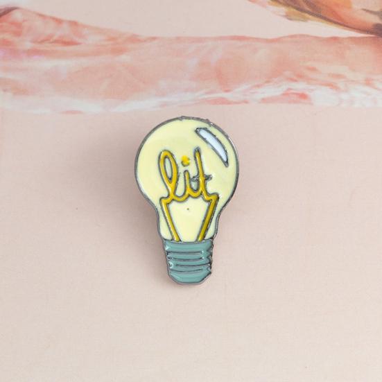 Portable Button Badges Stylish Bulb Shape Shiny