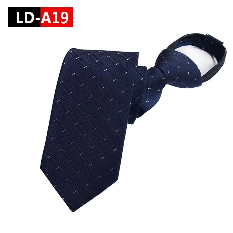 Cravată de afaceri pentru bărbați de 8 cm, cu fermoar, cravată cu nod leneș, decorațiuni occidentale