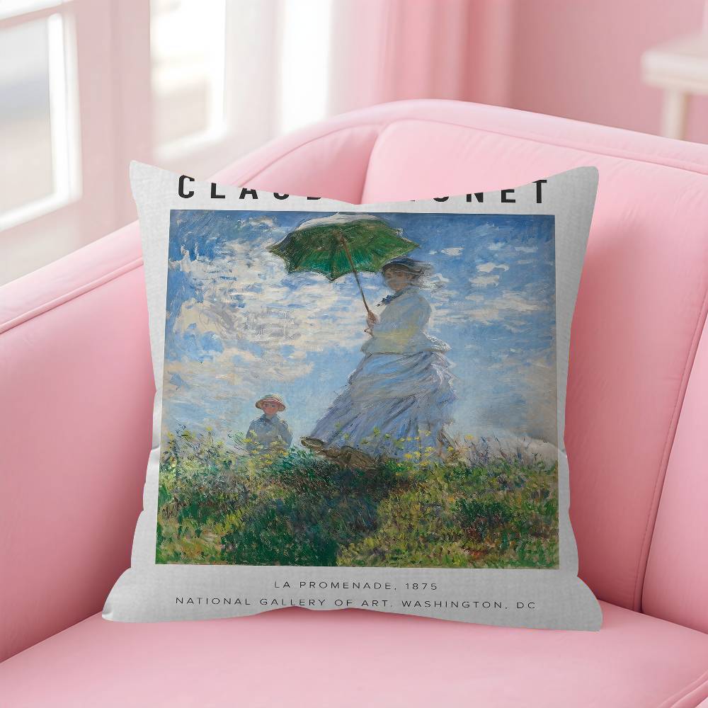 Famous Water Lily Sunrise Pillow Anime Pillow Sofa Bed Head Pillow Cover Cushion Cover Fashion