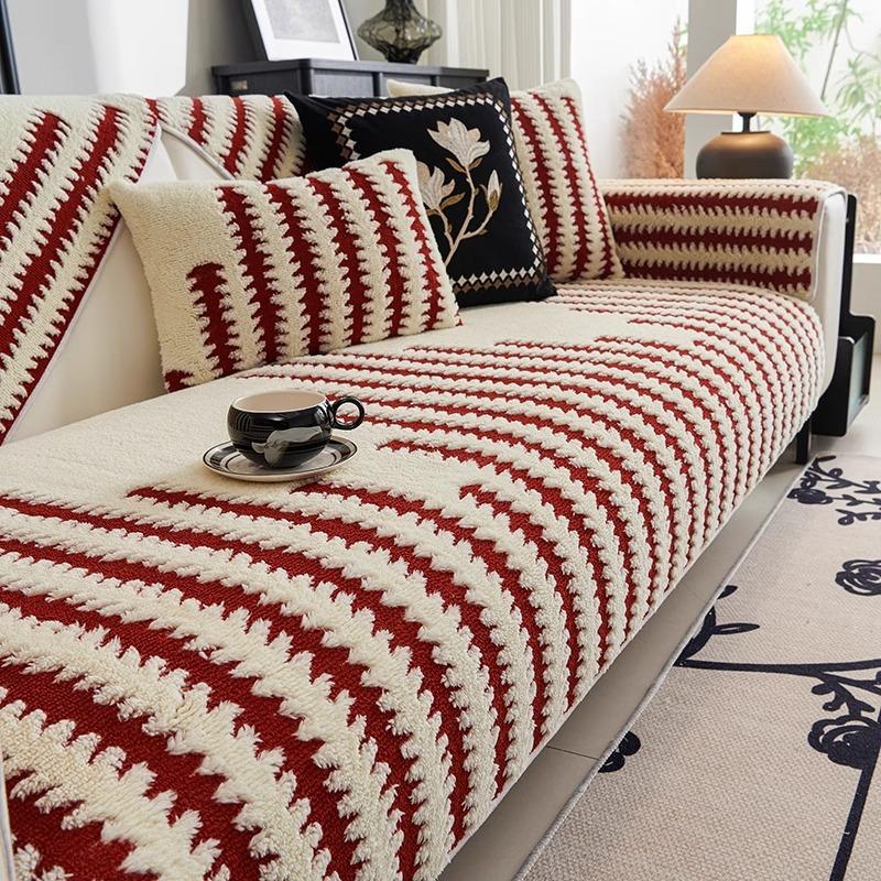 Plush Sofa Cushion Light Luxury High-End Non-Slip Seat Cushion  New Autumn And Winter Leather Sofa Cover Cover Cloth Towel