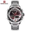 Nouvelle Montre-Bracelet Numérique LED de Luxe NAVIFORCE Homme Lumineuse Étanche Montres à Quartz pour Hommes Horloge Originale en Acier Inoxydable 9171