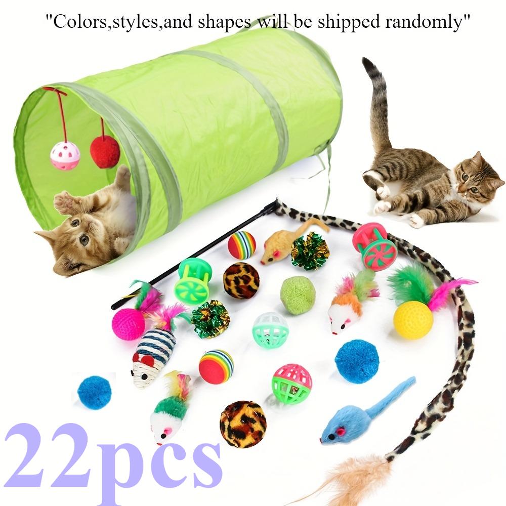 

22pcs Pet Kitten Toys Variety Cat Toy Combination Set Cat Toy Funny Cat Stick Sisal Mouse Bell Ball Cat Supplies