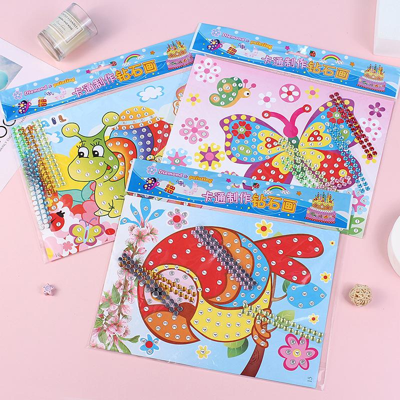 

Детская мультяшная алмазная живопись ручной работы DIY цветное граффити поделки наклейки детский сад мальчики девочки подарки