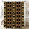 Black Gold Baroque Print Shower Curtain For Home Decor Bathroom Decor