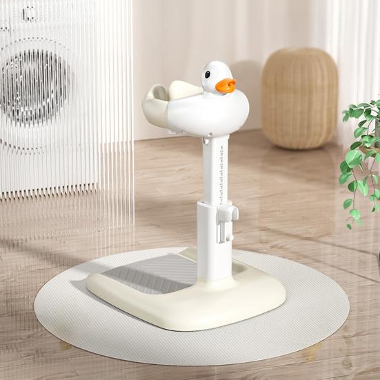 Baby Shower Rack Stand Height Width Adjustable Anti-Slip Bath Tub Holder Duck Design Foldable Portable Toddler Shower Support