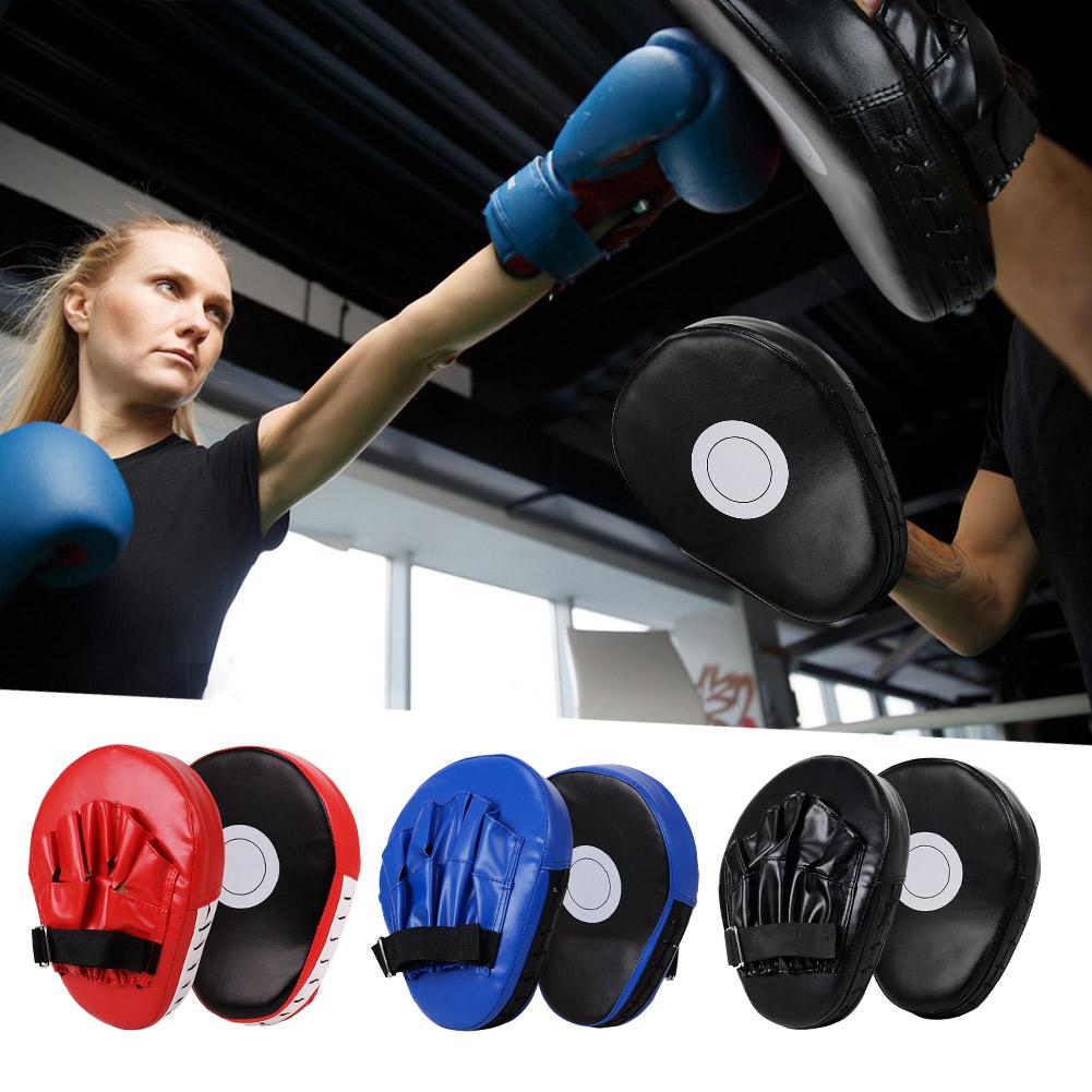 Curved Boxing Muay Thai Hand Target Sanda Training Thickened Earthquake-resistant Curved Baffle PU Leather 5-finger Hand Target