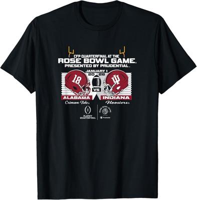 Alabama Crimson Tide Vs Indiana Hoosiers CFP Rose Bowl 2026 T-Shirt Unisex T-Shirt