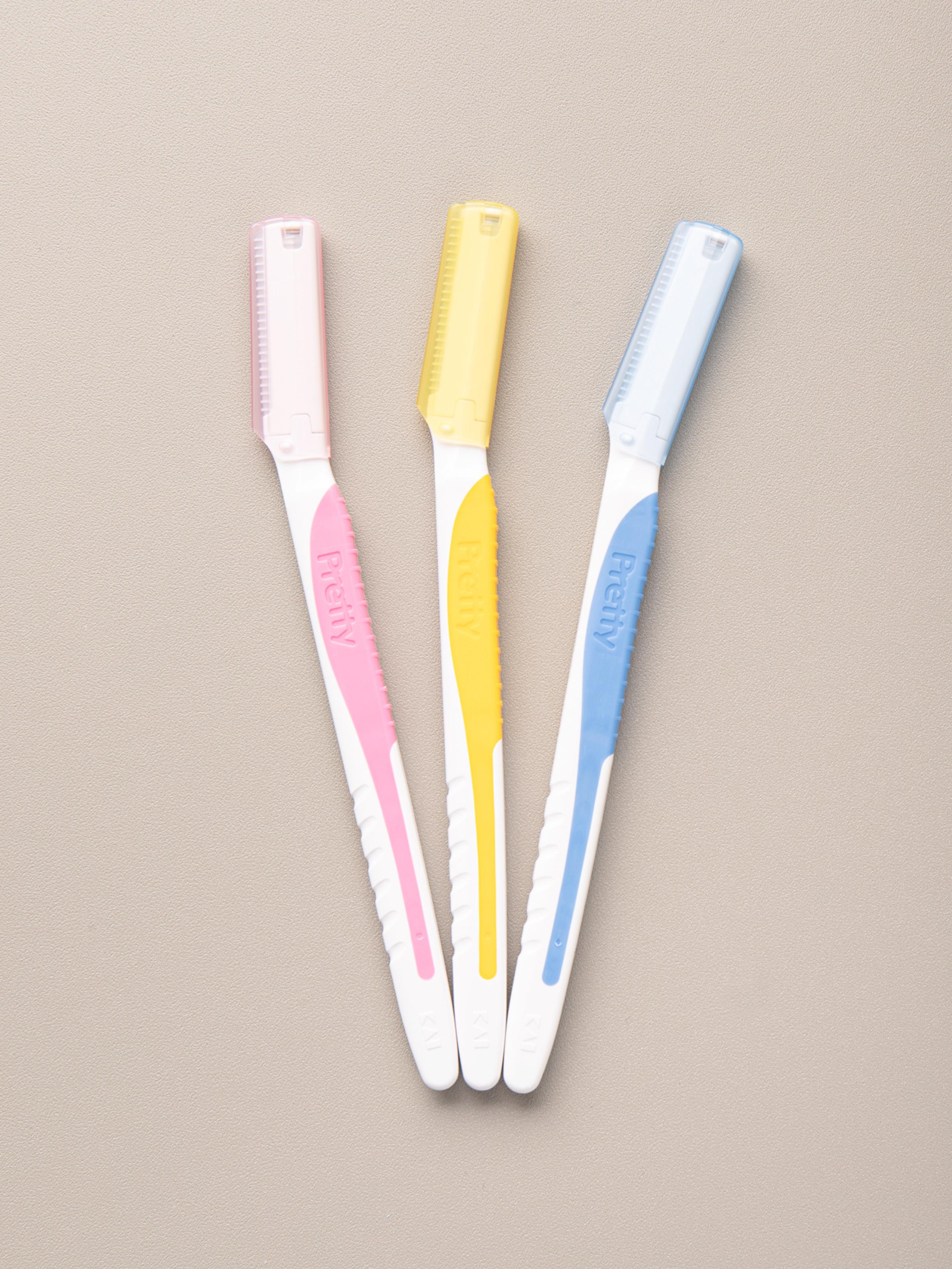 KAI Pretty Facial Razors 3-Pack, Made in Japan 1ea