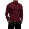 Men's Cable Knit Turtleneck Sweater Long Sleeve Warm Pullover for Fall Winter
