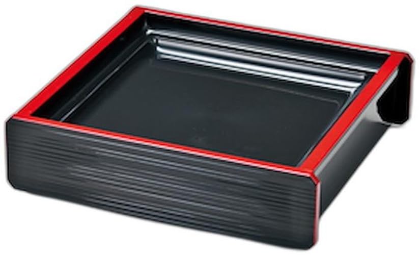 

Квадратная пароварка с черными и красными лентами x x Soba Setomonohonpo, [21 19,3 5,5 см] Тарелка, Смола, чёрный