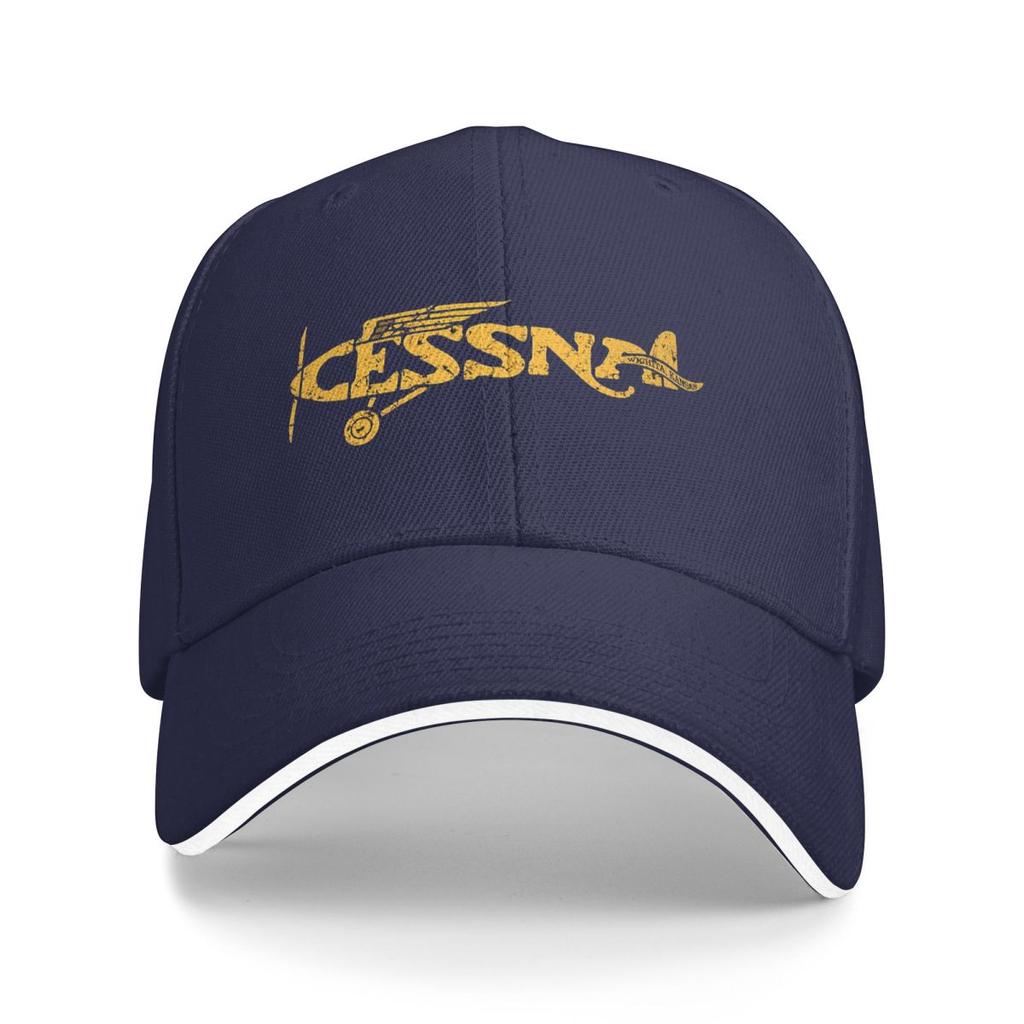 Cessna Amerikanischer Flugzeughersteller Baseballkappen Snapback Baseballmützen Atmungsaktiv Lässig Kappe Outdoor Unisex