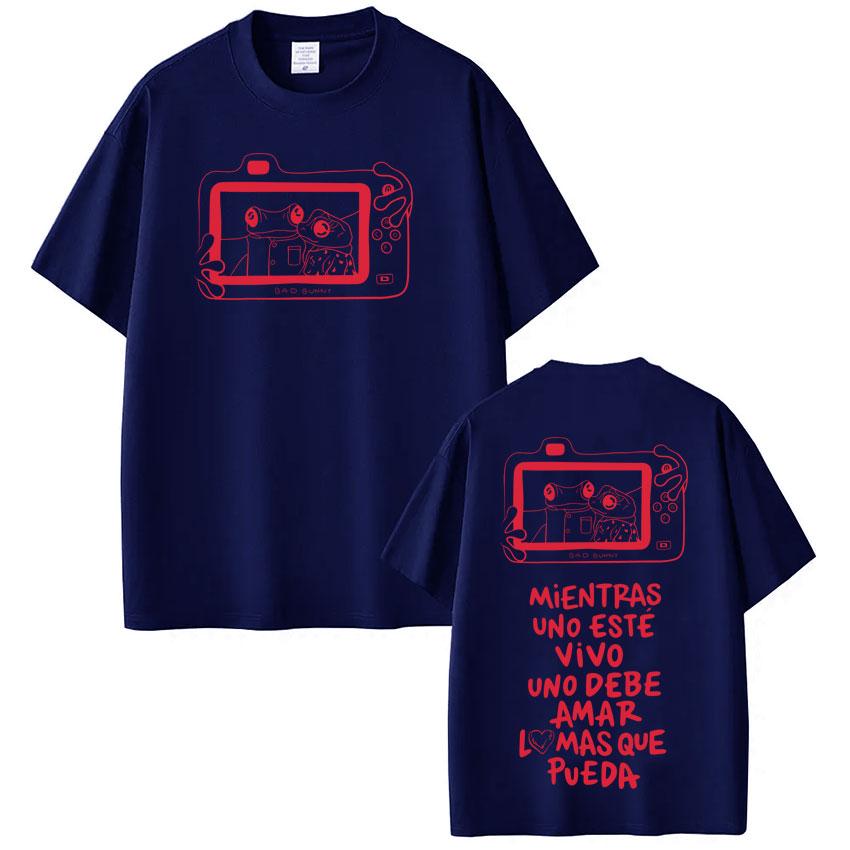 New Rapper Bad Bunny Tour Print T Shirt Unisex Hip Hop Oversized Tshirts Summer Unisex Cotton Loose
