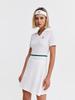SERGIO TACCHINI W Classic Cp Collared V-Neck Short Sleeve Dress (White)