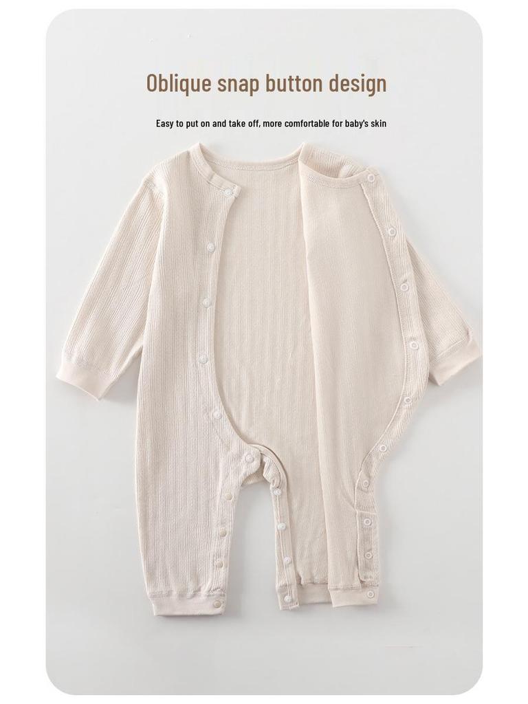 Baby Cotton Bodysuit: Newborn Jumpsuit for Boys & Girls - Spring, Autumn, and Winter Pajamas & Base Layer
