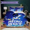 Parure de lit ASTRO BOT motif uilt Set uilt Housse Taie d'oreiller Décoration de maison Cadeau d'anniversaire (1 * housse de couette + 2 * taie d'oreiller sans garnissage)