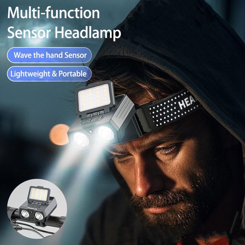 LED Headlamp USB Charging Fishing Cap Clip Induction Light Outdoor Camping Lighting Emergency Work Head Flashlight Cycling Lamp